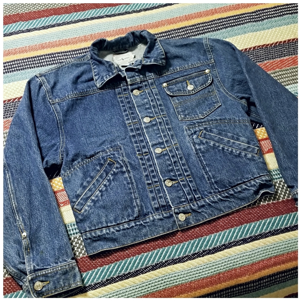 VINTAGE 90s POLO RALPH LAUREN WESTERN STYLEDENIM JACKET- WOMEN'S SIZE MEDIUM - Picture 5 of 13